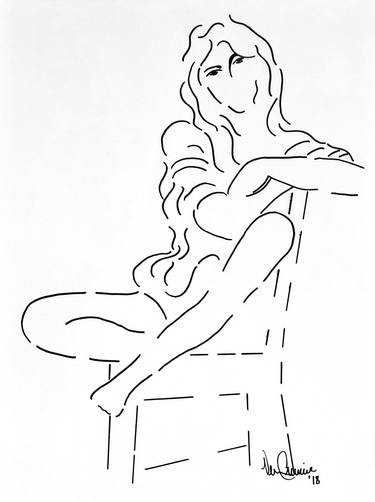 Print of Women Drawings by Vernon Crumrine