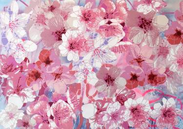 Original Pop Art Floral Paintings by Campbell La Pun