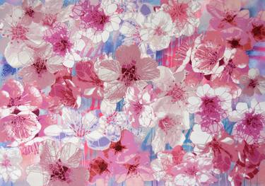 Original Pop Art Floral Paintings by Campbell La Pun