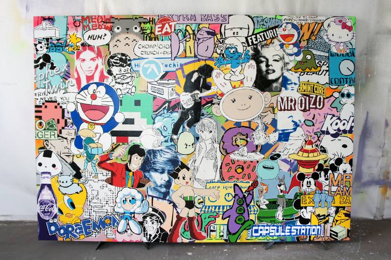 Original Pop Art Popular culture Painting by Campbell La Pun