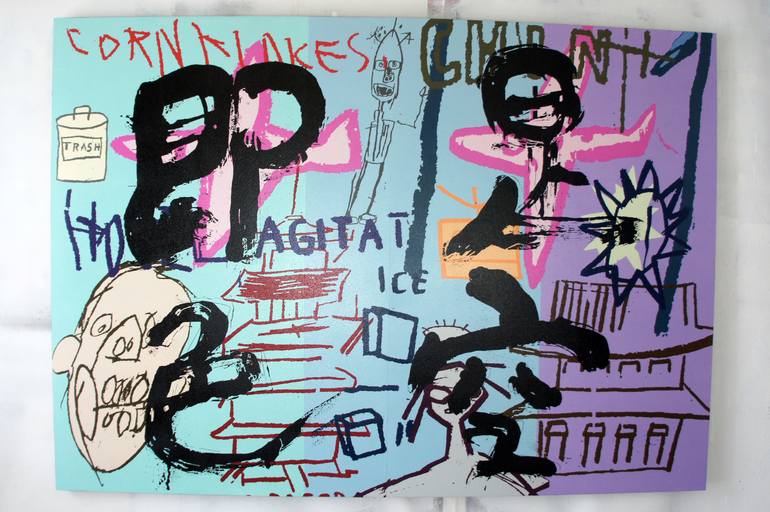 Original Pop Art Graffiti Painting by Campbell La Pun