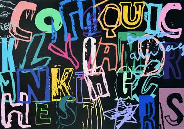 Original Pop Art Typography Paintings by Campbell La Pun