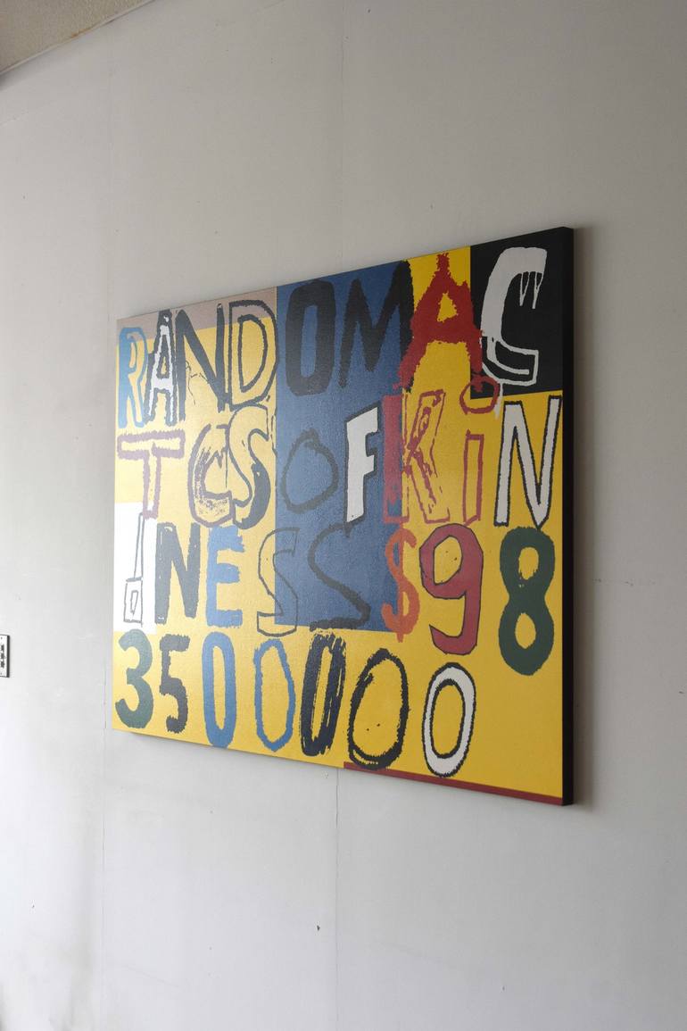 Original Pop Art Typography Painting by Campbell La Pun