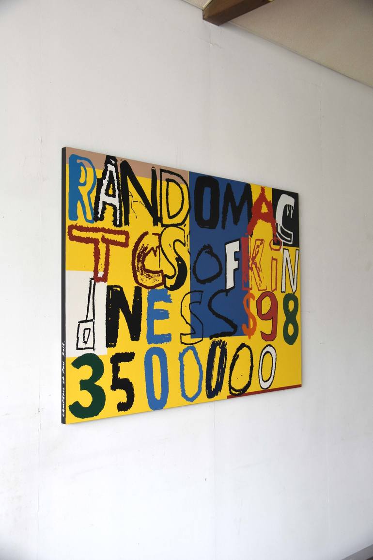 Original Pop Art Typography Painting by Campbell La Pun