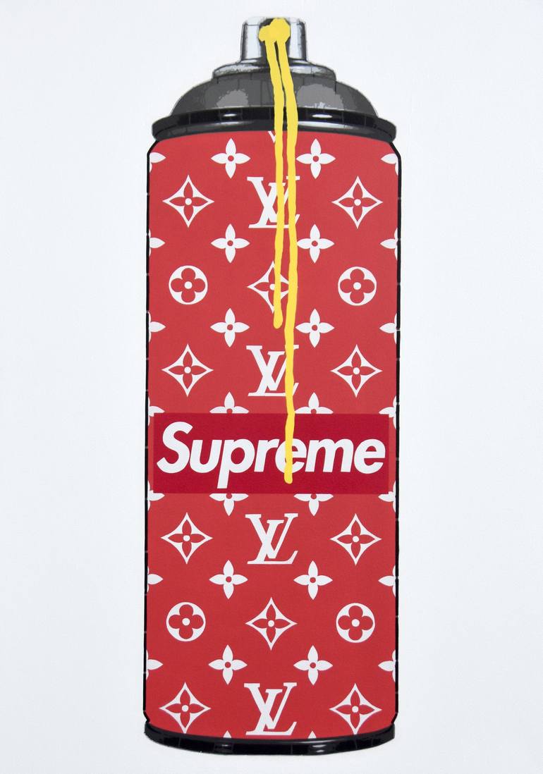 HD wallpaper: Supreme Louis Vuitton-painted building, water, red