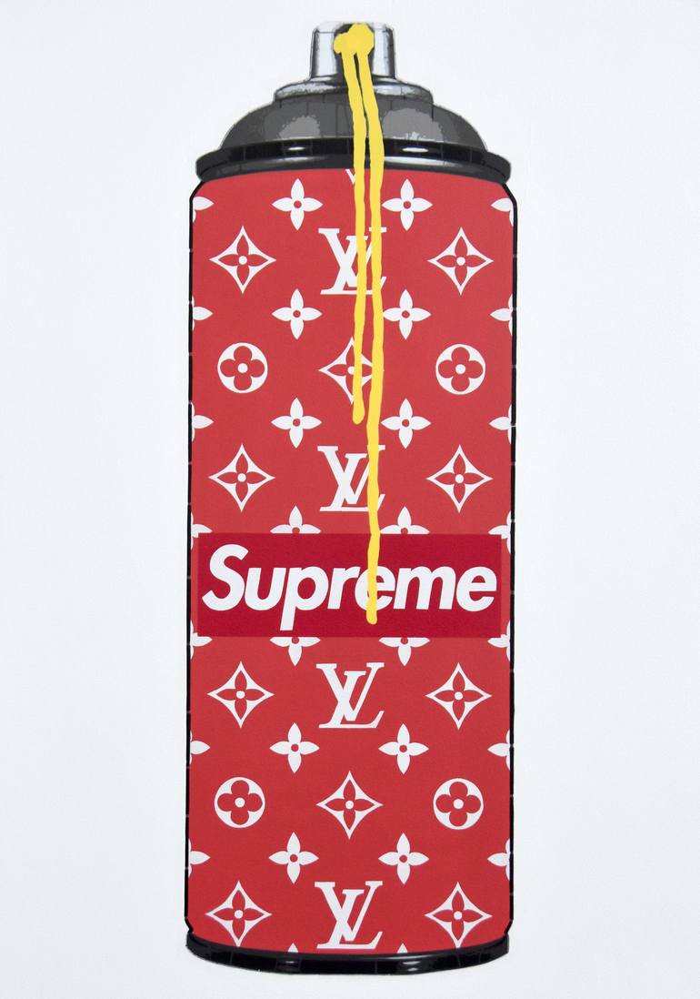 Supreme Louis Vuitton Red Pop Art Fashion Graffiti Wall Art