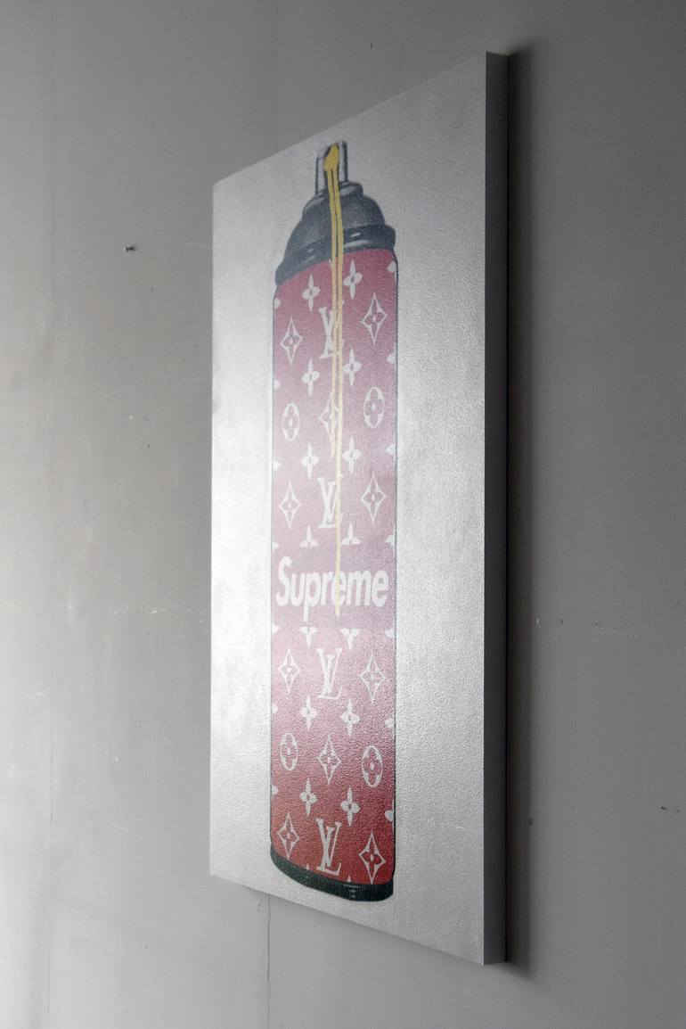 Supreme Louis Vuitton Red Pop Art Fashion Graffiti Wall Art