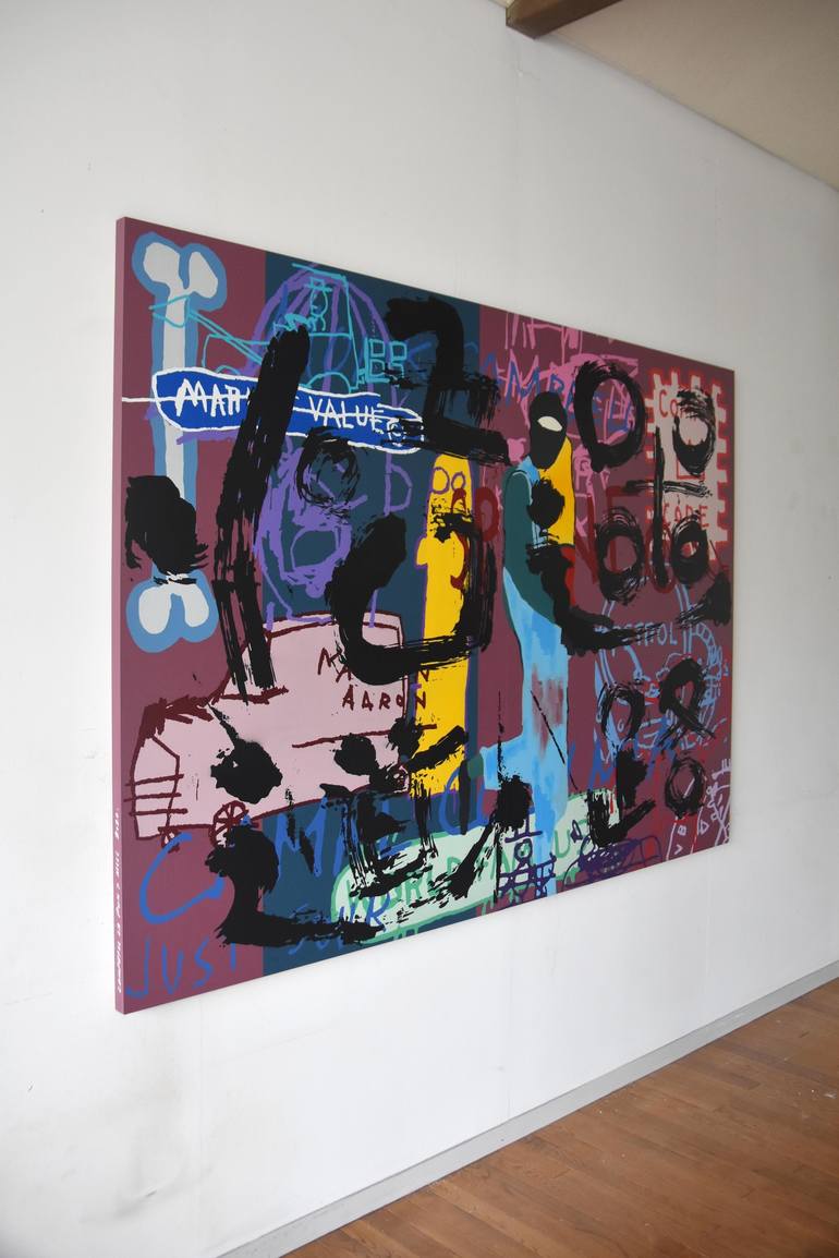 Original Pop Art Graffiti Painting by Campbell La Pun