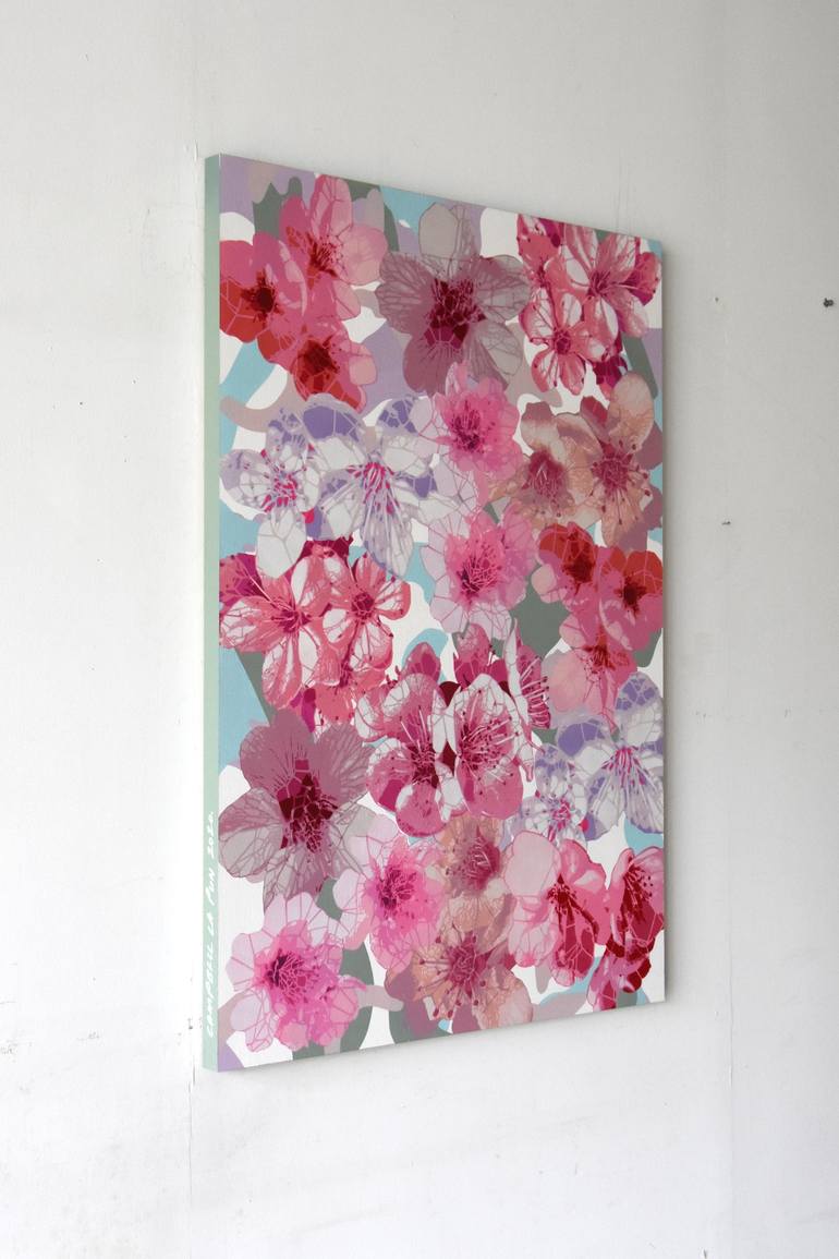 Original Pop Art Floral Painting by Campbell La Pun