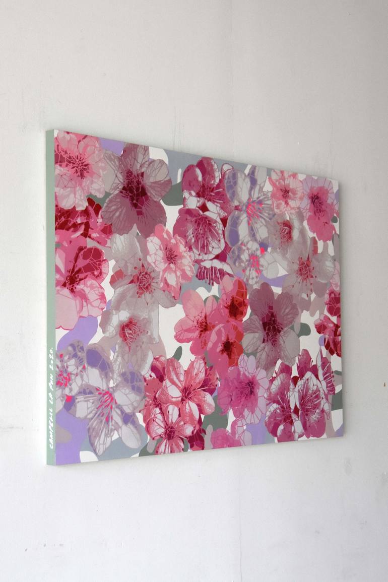 Original Pop Art Floral Painting by Campbell La Pun