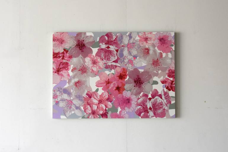 Original Pop Art Floral Painting by Campbell La Pun