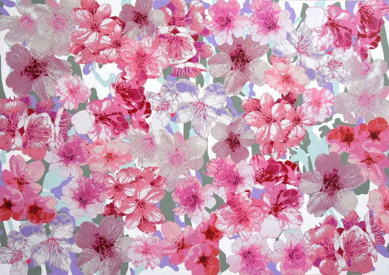 Original Pop Art Floral Paintings by Campbell La Pun