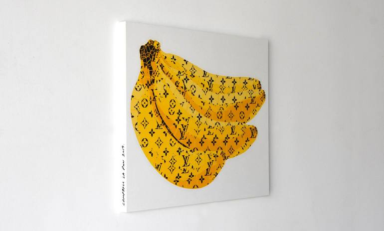 LV Banana Pink - Tokyo Edition (Ed. 5 of 15) Painting by Campbell