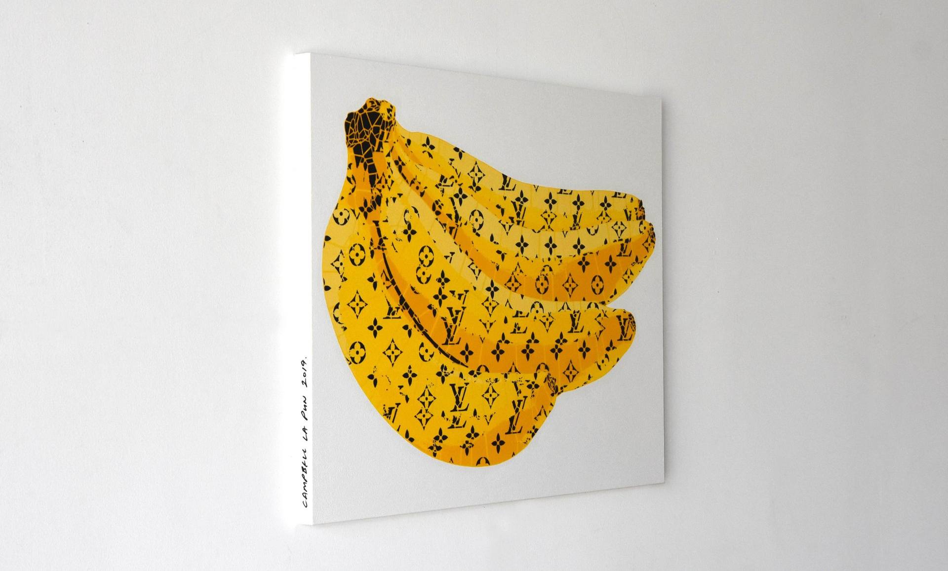 LV Banana Pink - Tokyo Edition (Ed. 5 of 15) Painting by Campbell