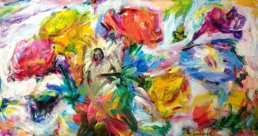 Original Expressionism Floral Paintings by Milton Schaefer
