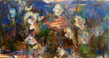 Original Expressionism Floral Paintings by Milton Schaefer