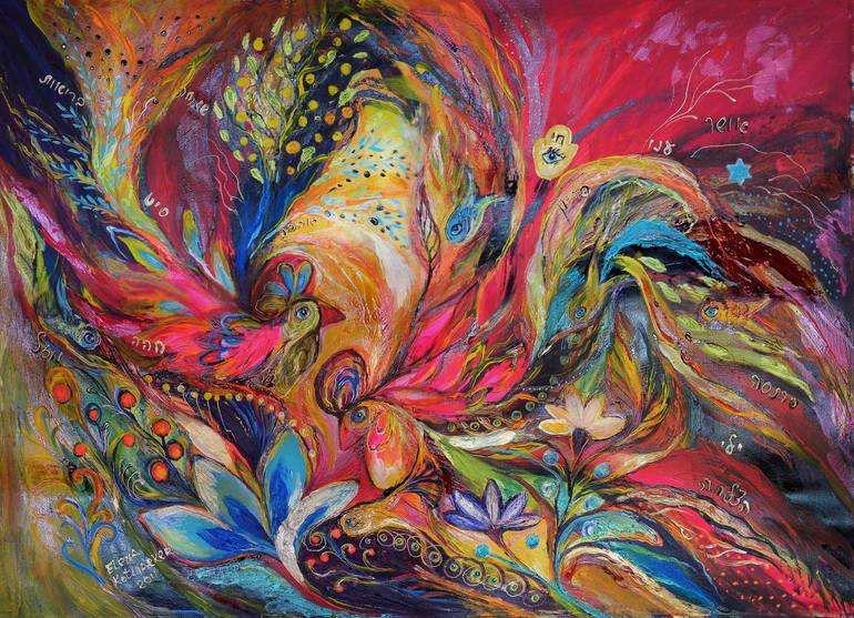 The Fire Birds Painting by Elena Kotliarker | Saatchi Art