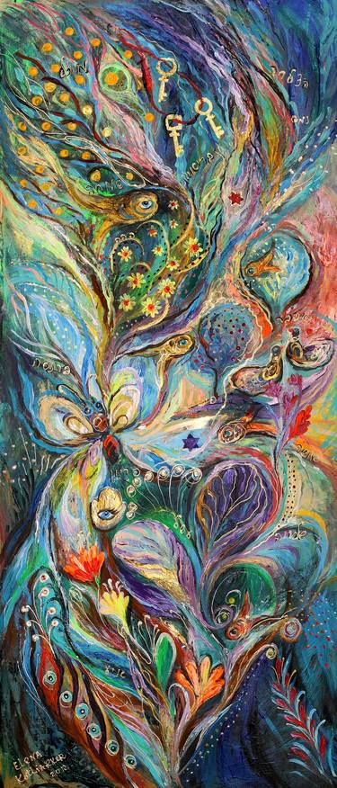 Original Abstract Expressionism Fantasy Paintings by Elena Kotliarker