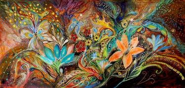 Original Abstract Expressionism Fantasy Paintings by Elena Kotliarker