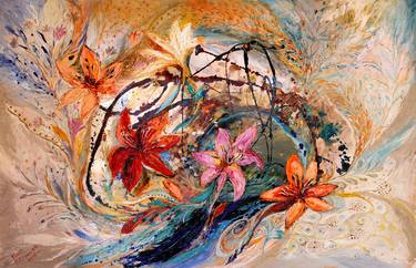 Print of Abstract Expressionism Fantasy Paintings by Elena Kotliarker