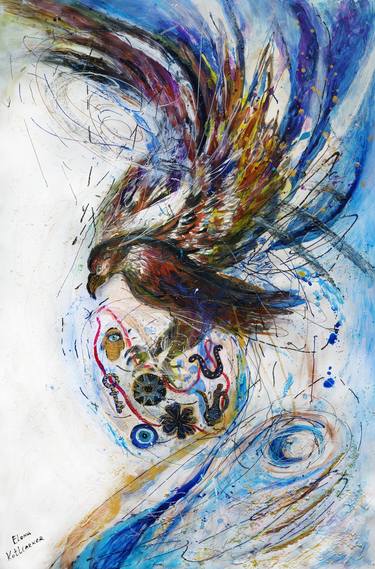 Original Abstract Expressionism Animal Paintings by Elena Kotliarker