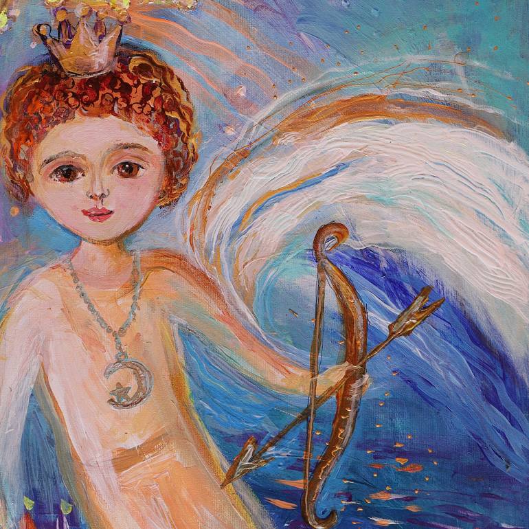 Original Figurative Kids Painting by Elena Kotliarker