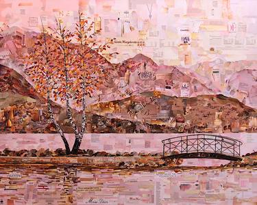 Original Landscape Collage by Nataliya Scheib