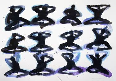 Print of Abstract Calligraphy Paintings by Rafal Chojnowski