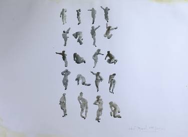 Original Abstract Expressionism People Drawings by Rafal Chojnowski