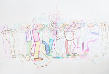 Print of Abstract People Drawings by Rafal Chojnowski