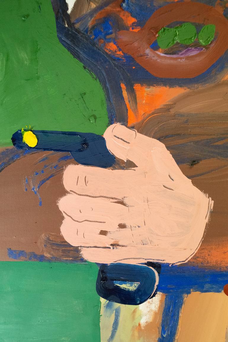 Original Abstract Expressionism Pop Culture/Celebrity Painting by Rafal Chojnowski