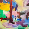 Lost Vegans is a oil work on canvas. The second work from cycle: Secret life of the trees. Lots of details and interpretations are included on this canvas. The painting is colorful with bold impasto paint. Have a look on details :)