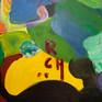 Lost Vegans is a oil work on canvas. The second work from cycle: Secret life of the trees. Lots of details and interpretations are included on this canvas. The painting is colorful with bold impasto paint. Have a look on details :)