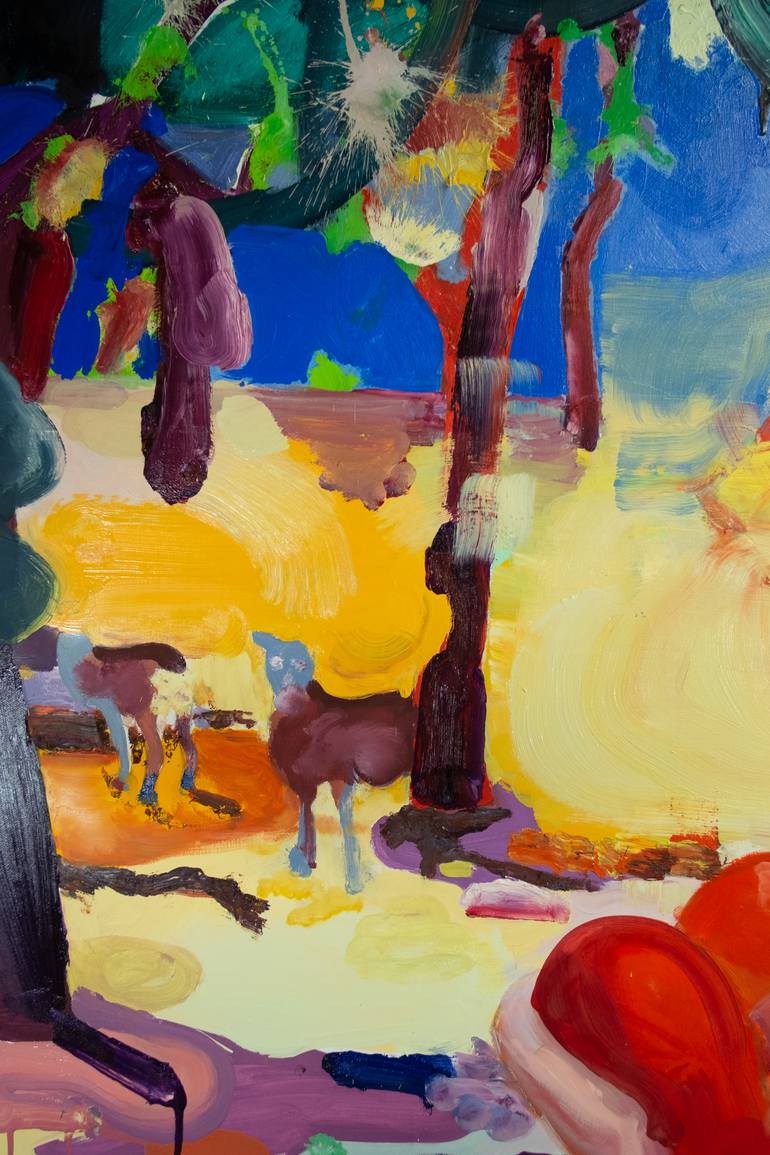 Original Expressionism Landscape Painting by Rafal Chojnowski