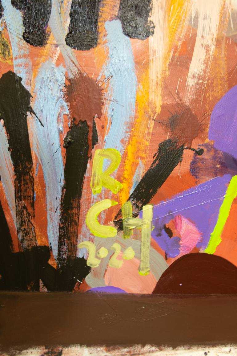 Original Expressionism People Painting by Rafal Chojnowski