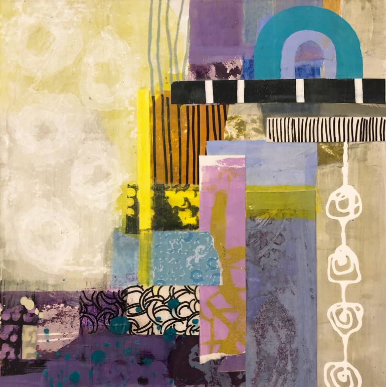 Original Modernism Abstract Collage by Kathy Ferguson