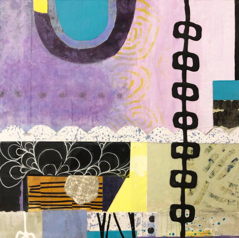 Original Modernism Abstract Collage by Kathy Ferguson