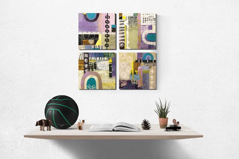 Original Modernism Abstract Collage by Kathy Ferguson