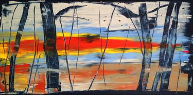 Original Abstract Expressionism Beach Paintings by Inez Carter