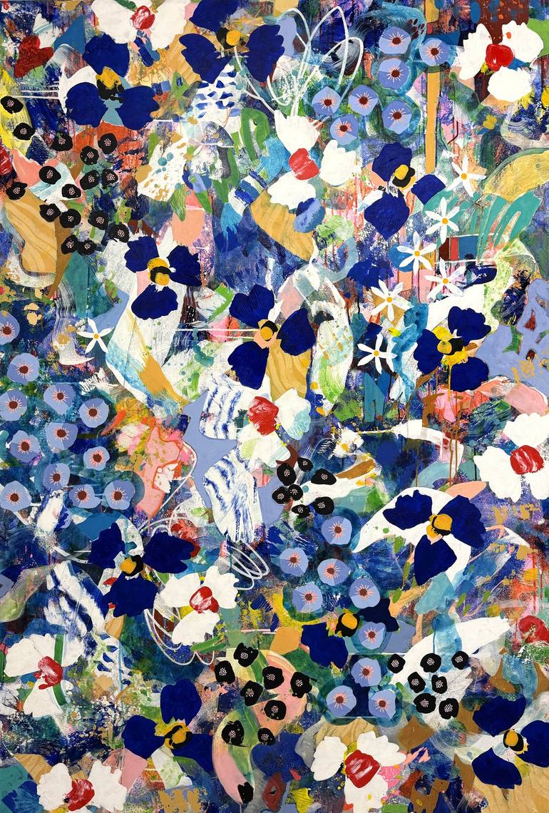 Original Abstract Expressionism Abstract Painting by Valerie Capewell