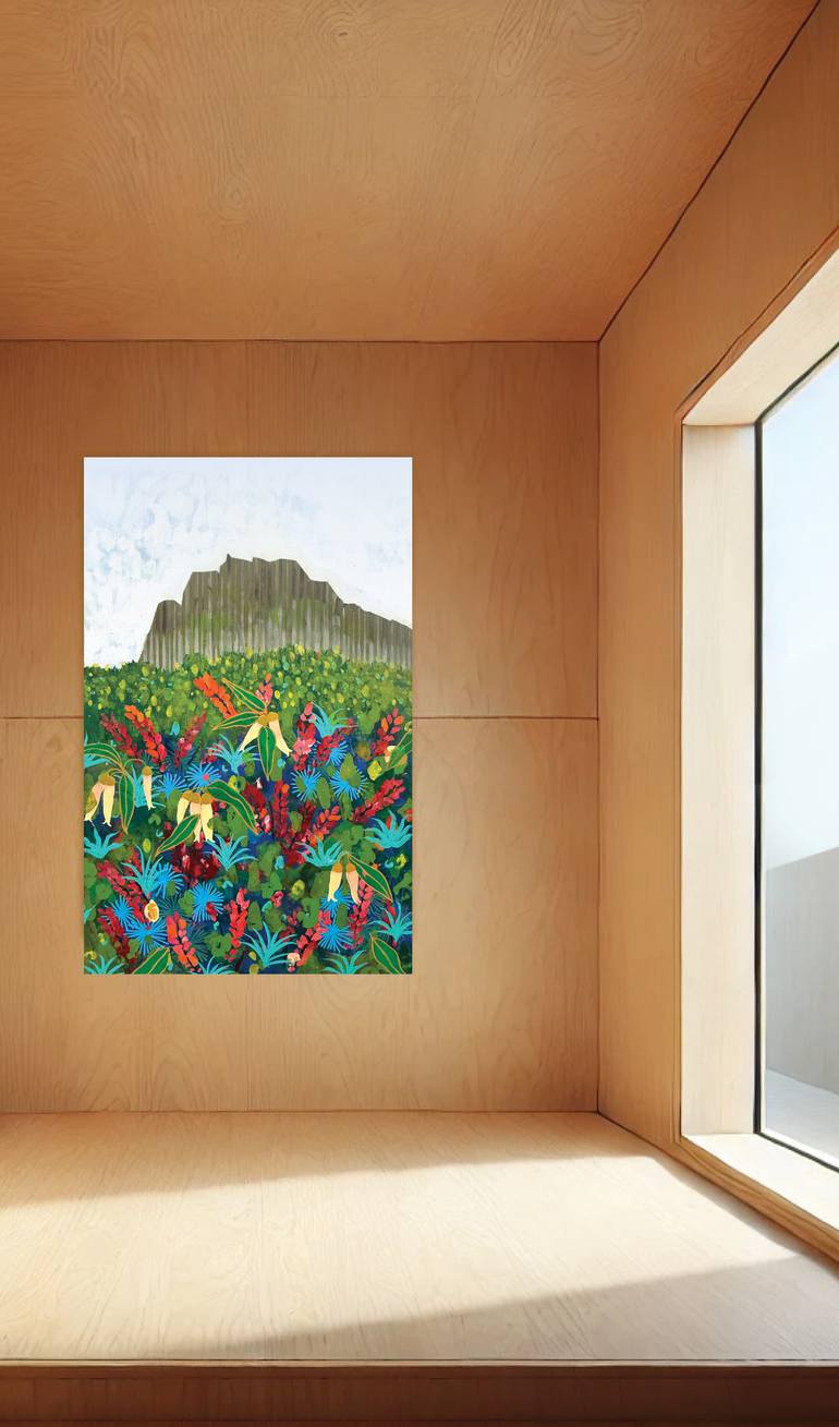 Original Abstract Botanic Painting by Valerie Capewell