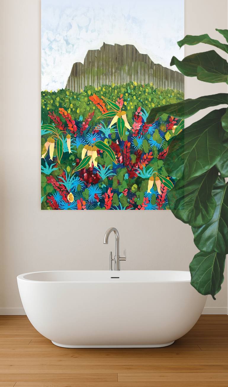 Original Abstract Botanic Painting by Valerie Capewell