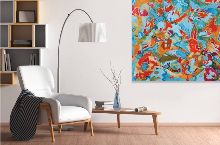 Original Abstract Expressionism Abstract Painting by Valerie Capewell