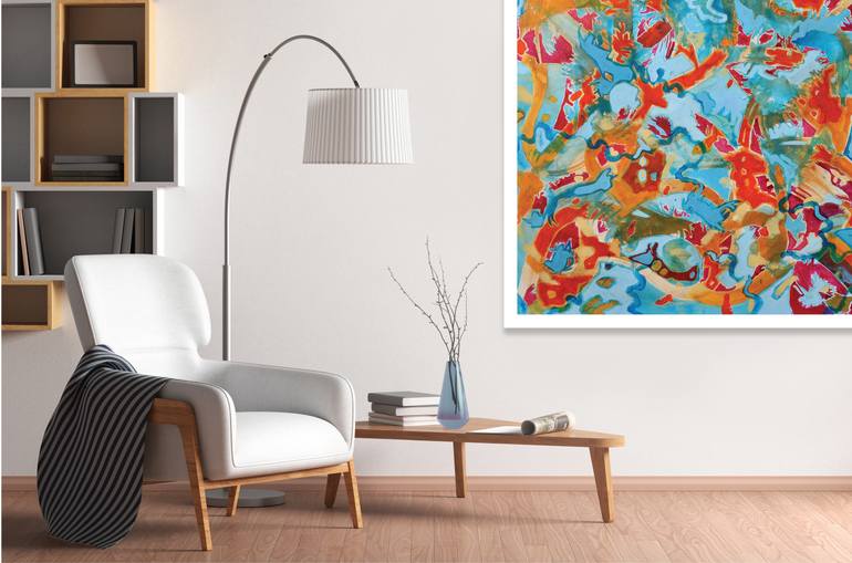 Original Abstract Expressionism Abstract Painting by Valerie Capewell