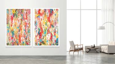 Original Abstract Expressionism Abstract Paintings by Valerie Capewell