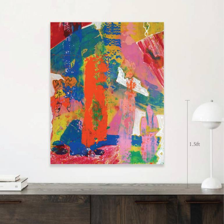 Original Abstract Expressionism Abstract Painting by Valerie Capewell