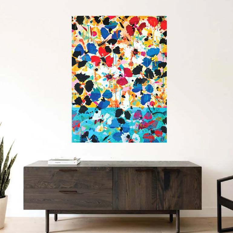 Original Abstract Expressionism Abstract Painting by Valerie Capewell