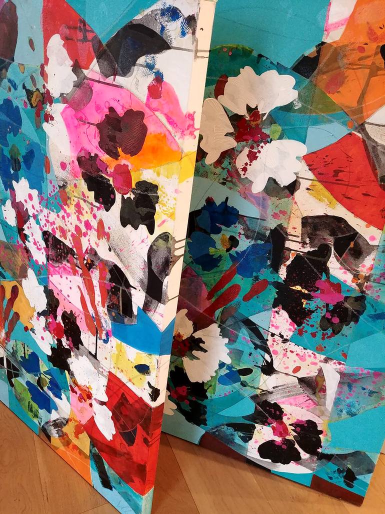 Original Abstract Expressionism Abstract Painting by Valerie Capewell