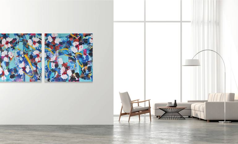 Original Abstract Expressionism Abstract Painting by Valerie Capewell