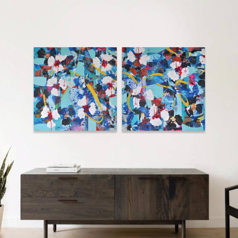 Original Abstract Expressionism Abstract Painting by Valerie Capewell